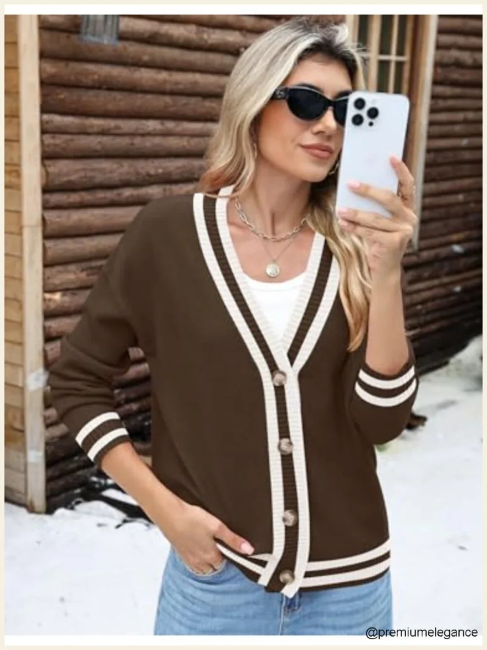 Long Sleeve Button Down Cardigan Soft Knit Open Front